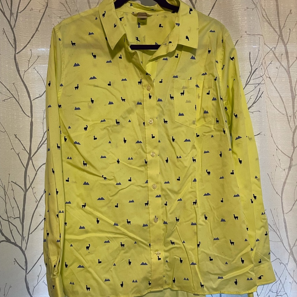 Duluth Trading Company Women’s Wrinklefighter Button Up Shirt XXL